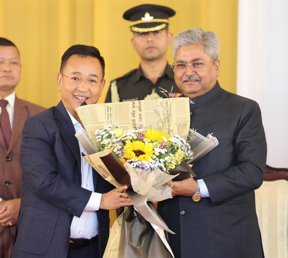 Chief Minister Attends Swearing-in Ceremony of Sikkim Governor Dushyant Kumar Gautam