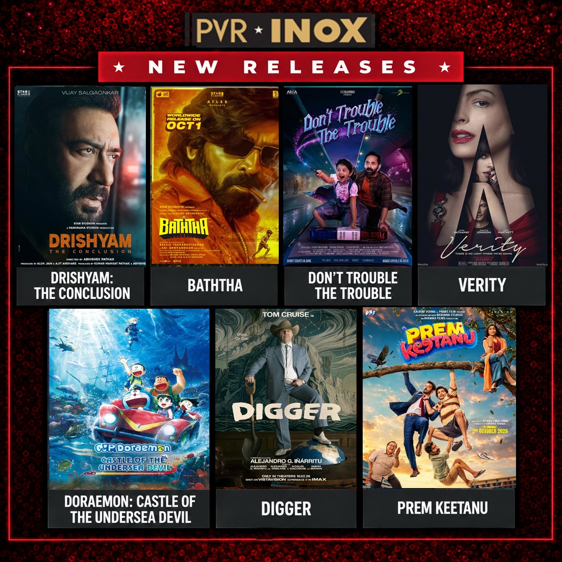 PVR INOX Unveils Diverse Festive Slate Across Blockbuster Franchises, Regional Cinema And International Favourites