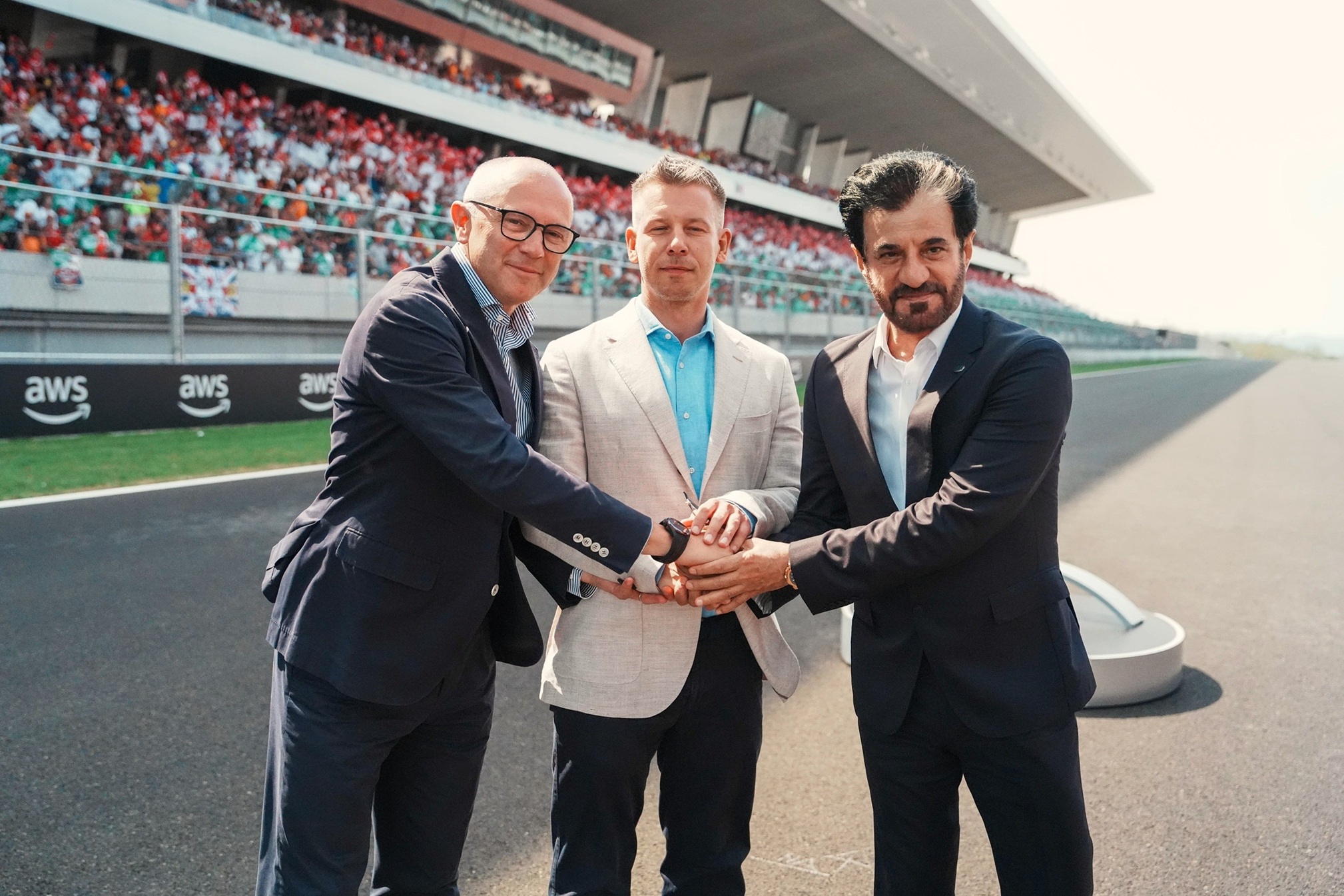 FIA President H.E. Mohammed Ben Sulayem meets with Hungarian Prime Minister Péter Magyar and Czech President Petr Pavel at Hungarian Grand Prix