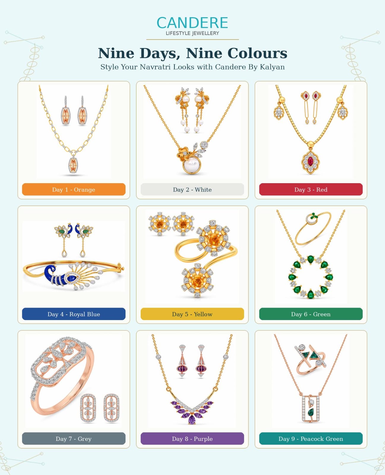 Nine Days, Nine Colours: Style Your Navratri Looks With Candere By Kalyan Jewellers