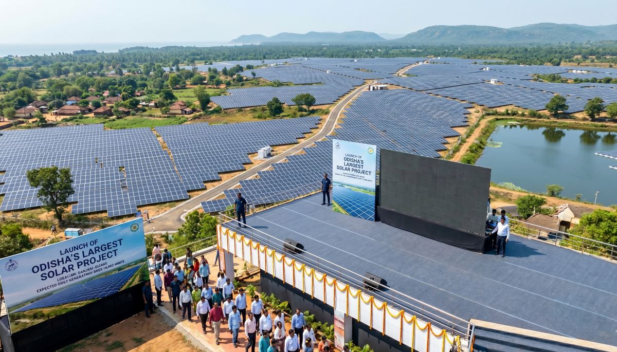 Odisha's First Major PM-KUSUM Solar Plant Commissioned in Ganjam, Set to Generate 15,000 Units Daily