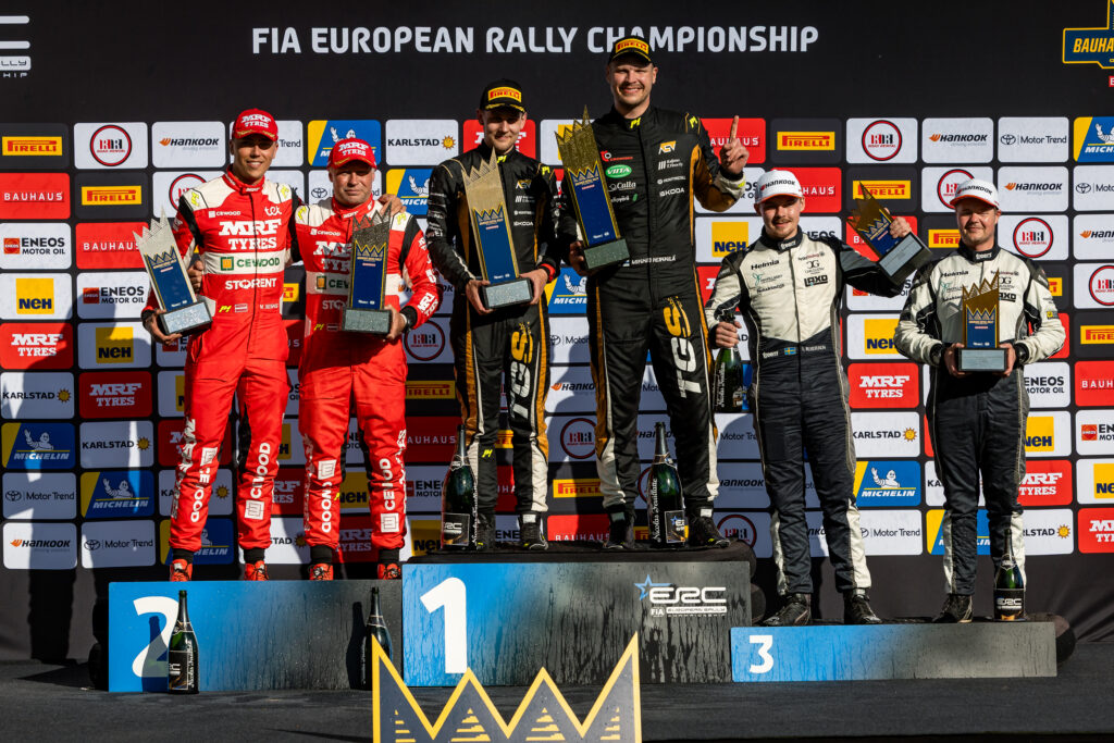 Team MRF Tyres takes podium in Sweden with Sesks and takes command of the FIA ERC Teams Championship 